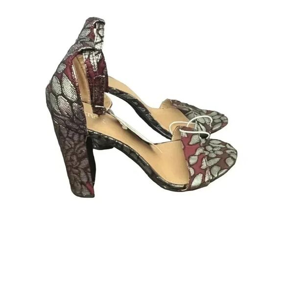 Merona Burgundy/LuLu Women Heels Size 6.5 - Picture 3 of 8